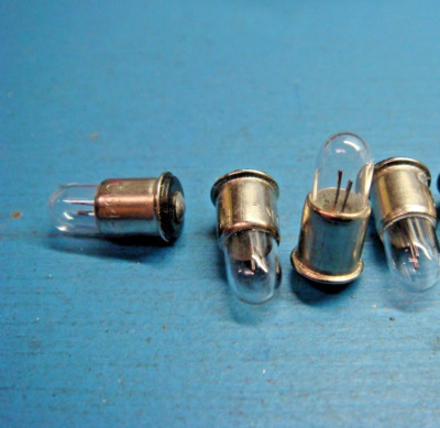 (4) JKL FF90 T-1 3/4 5V INCANDESCENT MINIATURE LAMP FLANGED CLEAR ROUND DOME