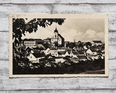 AK Mißlitz Miroslav Teilansicht Kirche Haus Ansichtskarte Vintage Postkarte alt - Bild 1 von 2