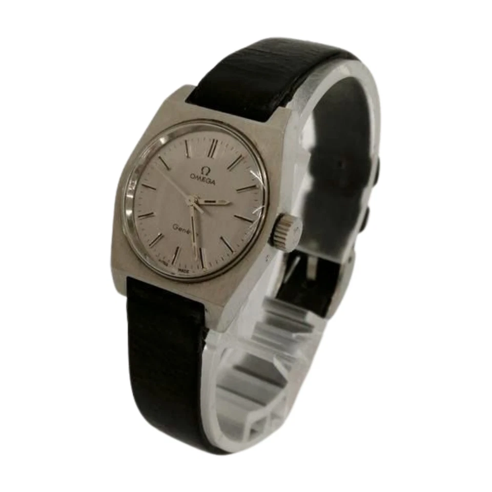 Reloj Omega Geneve 535.0027 Cuerda Manual SS Vintage Usado Foto 3 de 4