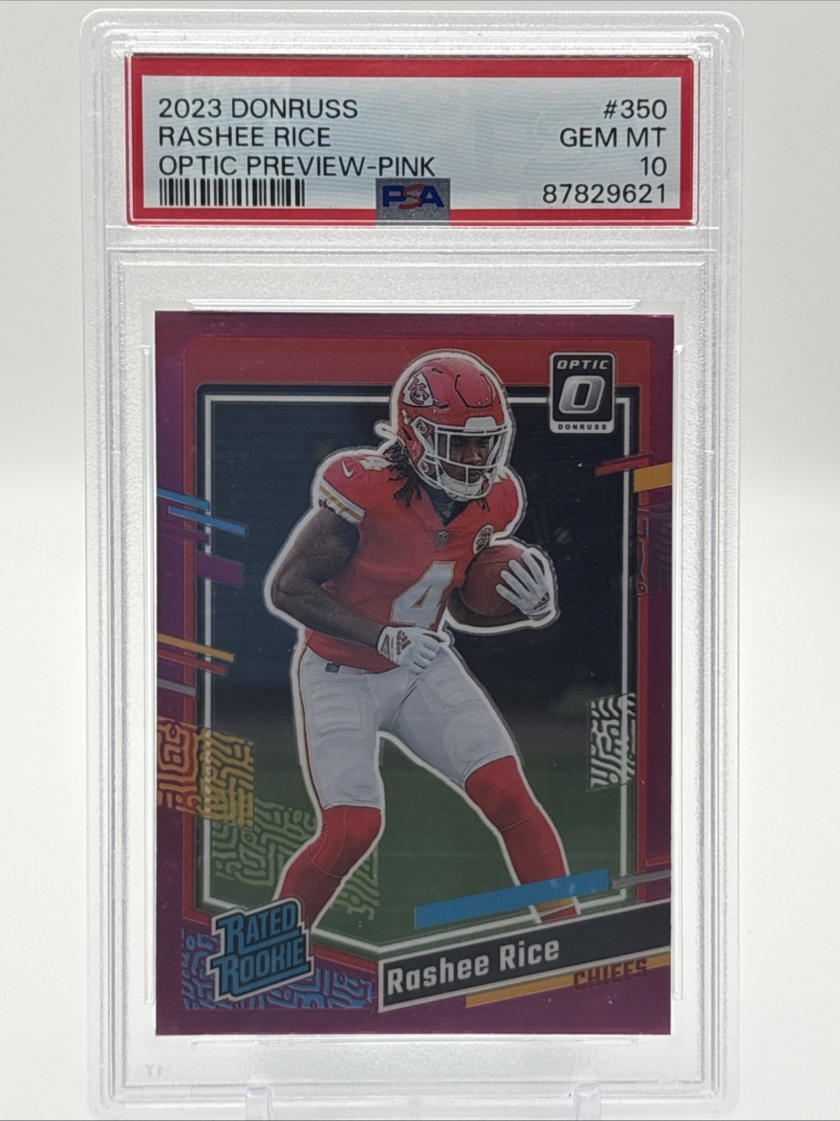Rashee Rice Panini Donruss #350 Preview Pink Optic
