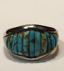 Pete Sierra Navajo Ring Turquoise Sterling Silver Sz 11.5 Cobblestone — photo 6