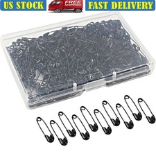250Pcs Black Nickel-Plated Steel Safety Pins Mini Pins Sewing Craft  Fixing New