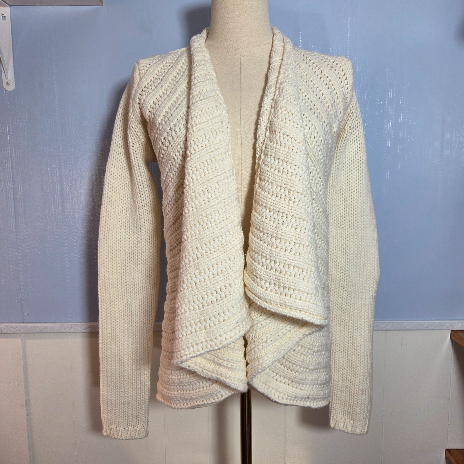 Express Design Studio Extra Small White Tight Kni… - image 1