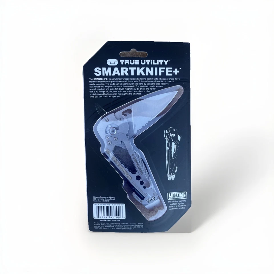 True Utility Smartknife + Stainless Steel Pocket Knife Multi Tool - Image 2 of 2