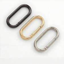 Spring O Oval Ring Bag Strap Buckle Carabiner Dog Chain Snap Clip Men Women UK