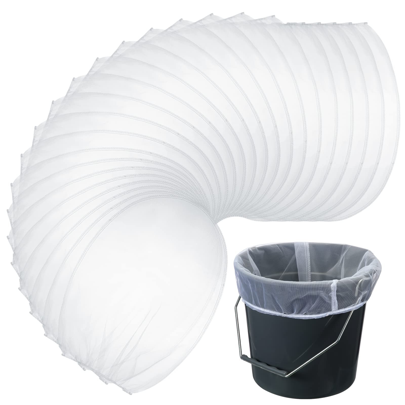 Windyun 60 Pcs Paint Strainer Bags 5 Gallon Fine Mesh Filter Bag Disposable