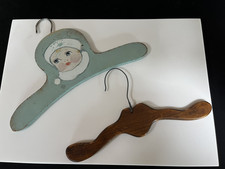 Vintage Painted Baby Clothes Hanger, 1950's  Handmade Baby clothes Wood Hanger
