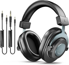 Studio Monitor Headphones for Recording, Wired Headphones with 50mm Driver, Over