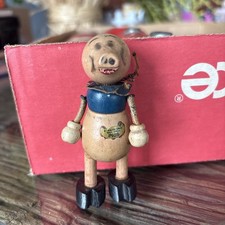 Walt Disney Wooden Three Little Pigs Figure, Pre-War