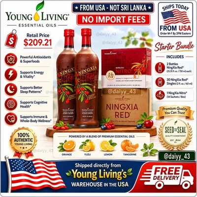 Young Living NingXia Red Starter Bundle Wolfberry Drink Oil Kit NEW US Seller 
