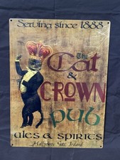 NEW ITEM- METAL IRISH PUB SIGN FROM IRELAND-BRAND NEW-READY FOR YOUR MAN-CAVE 