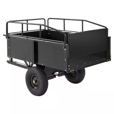 Heavy Duty ATV Dump Cart, 750 Lbs. Capacity, 15 Cu. Ft. Total, Steel Garden Cart