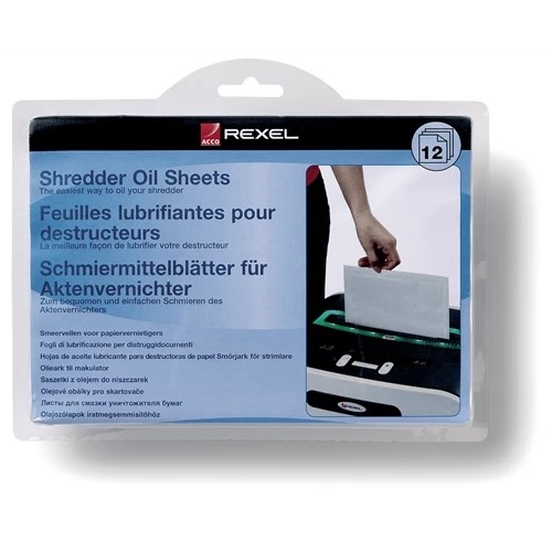 Rexel Shredder Oil Sheets Pack of 12 2101948