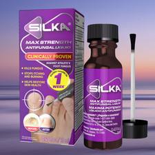 Silka Max Strength Antifungal Liquid with Brush Applicator for Toenail Fungus