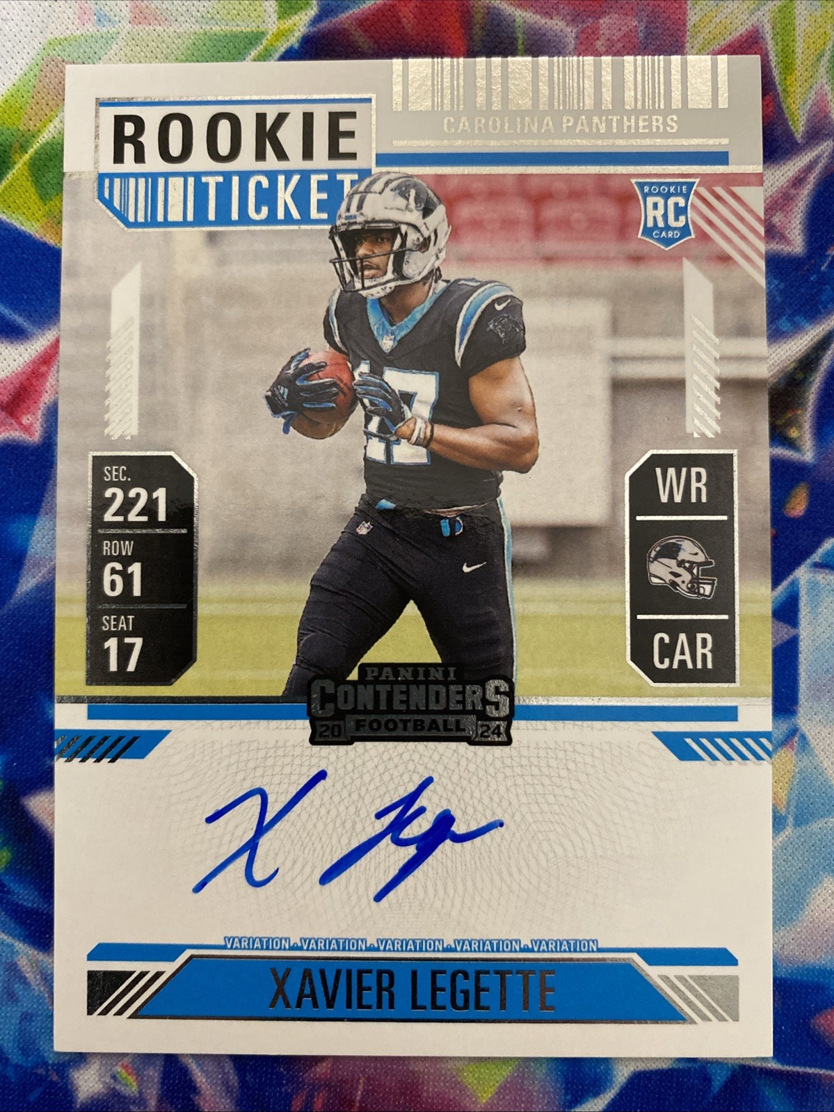 2024 Contenders Rookie Ticket Auto Variation RC Xavier Legette #107