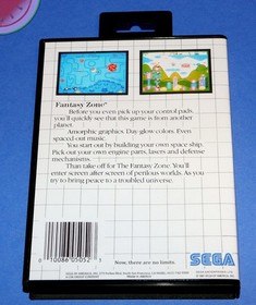 TESTED Sega MASTER SYSTEM Cartridge FANTASY ZONE with NEW Case Manual Poster
