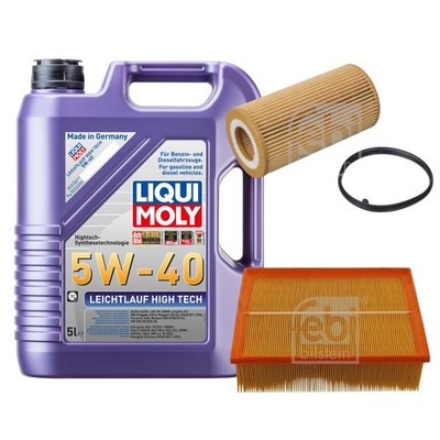 FEBI Inspektionspaket 5L LIQUI MOLY 5W-40 Leichtlauf High Tech für Audi A4