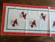 vintage 1975 national wildlife federation protect songbirds cardinal scarf 43"