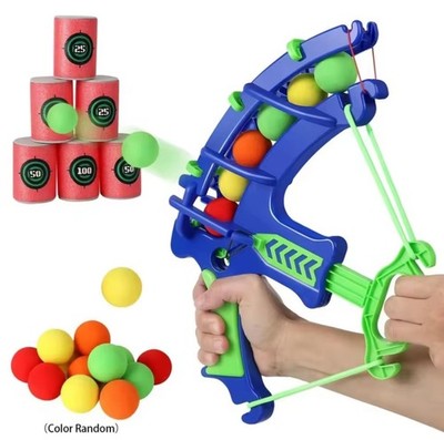 Kids Bow Toy with 6 Sticky Balls   Indoor Outdoor Shooting Game Safe Drawstring 