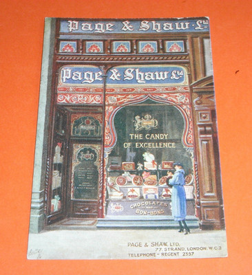 ORIGINAL TUCK WERBEPOSTKARTE, PAGE & SHAW, SWEET SHOP