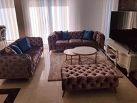 Sofagarnitur Set Couch Garnitur Samt 3+2 Sitzer + Hocker Chesterfield Polster