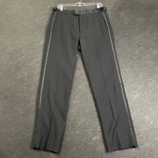 THE BLACK TUX Wool Tuxedo Pants Men's Size 32 Black