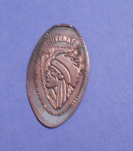 Cherokee Indian elongated penny North Carolina USA cent Arrow Head souvenir coin