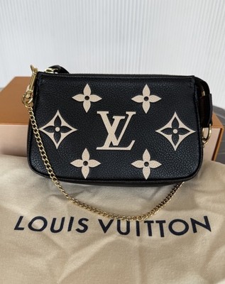 Louis Vuitton Pochette Accessoires Black Empreinte Giant Monogram Pouch Bag
