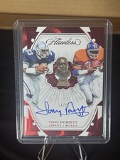2024 Flawless Tony Dorsett Career Progressions Ruby /15 Parallel Auto ON CARD🔥