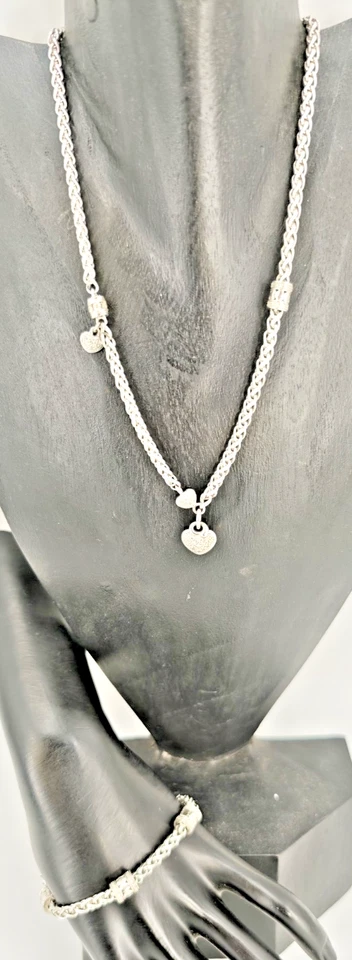 Schönes Schmuckset Pierre Cardin 925 Sterling Silber Halskette + Armband Nr.675 - Bild 3 von 4