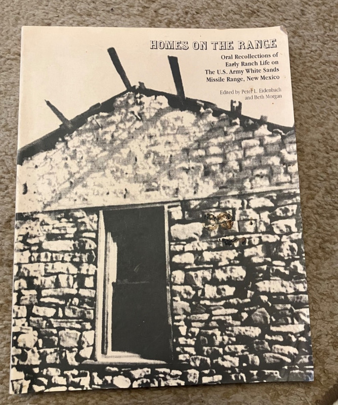 Book-Homes On the Range-Early Ranch Life on US Army White Sands Missile Range NM