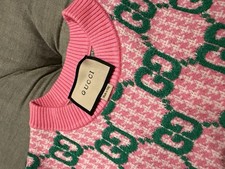  GUCCI  vintage dress pink green  -size small