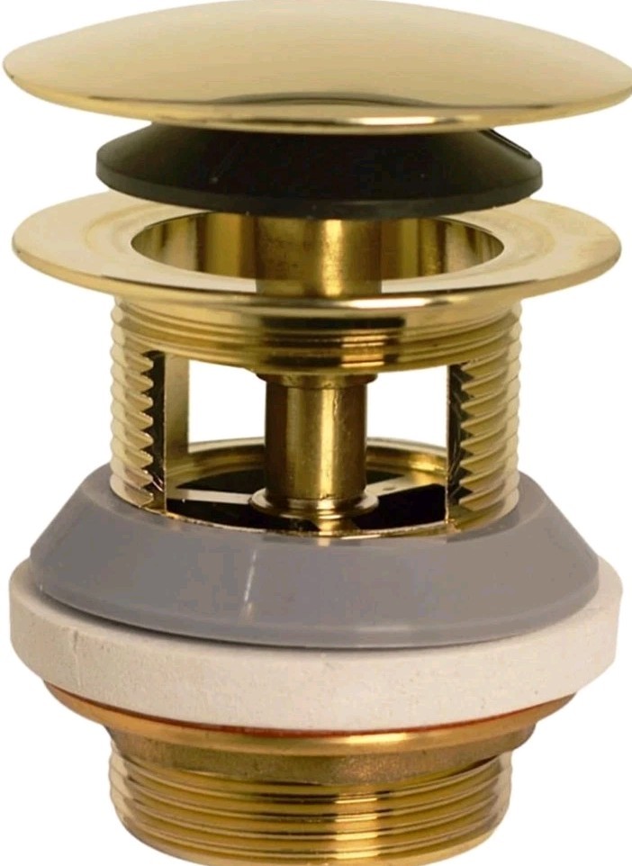 Westbrass 1-1/2" Integrated Overflow Bath Drain Polished Brass D98R-01