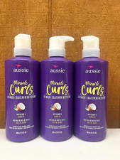 3 Aussie Miracle Curls Co-Wash With Coconut  Jojoba Oil 16.9 Oz. Each