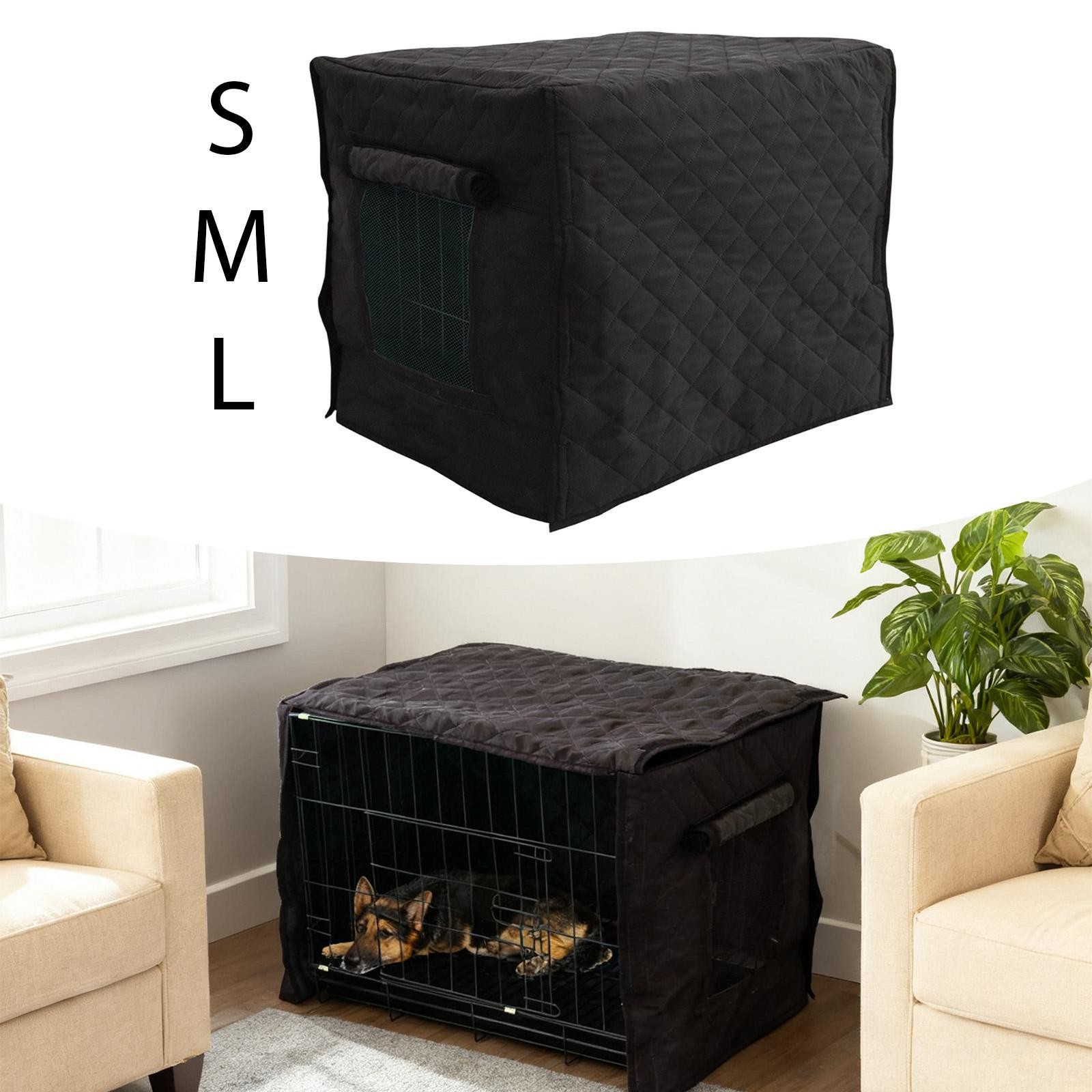 Copertura per gabbia per cani, accessori invernali caldi, ventilazione,