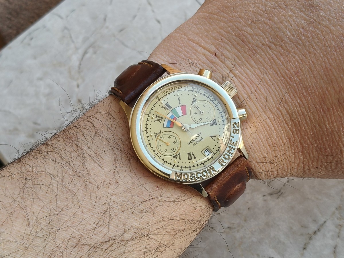 80s POLJOT MOSCOW-ROME 92 CHRONOGRAPH 3133 VINTAGE RUSSIAN WATCH