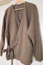 ISSEY MIYAKE MEN Collarless Cotton Jacket Khaki Size 1 2018SS FD AHA
