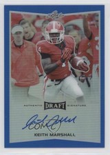 2016 Leaf Metal Draft Blue Prismatic 41/50 Keith Marshall #BA-KM1 Auto t7q