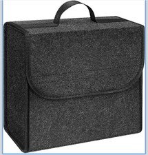 Flaconi Grey Car Boot Organiser Felt Storage Box Non-slip Foldable Trunk Bag