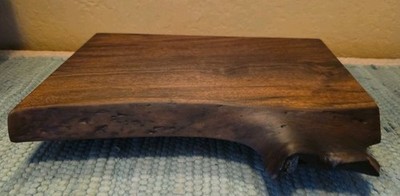 Live Edge Solid Black Walnut table Riser, Handcrafted 11  X 9'' With a 2 Rise
