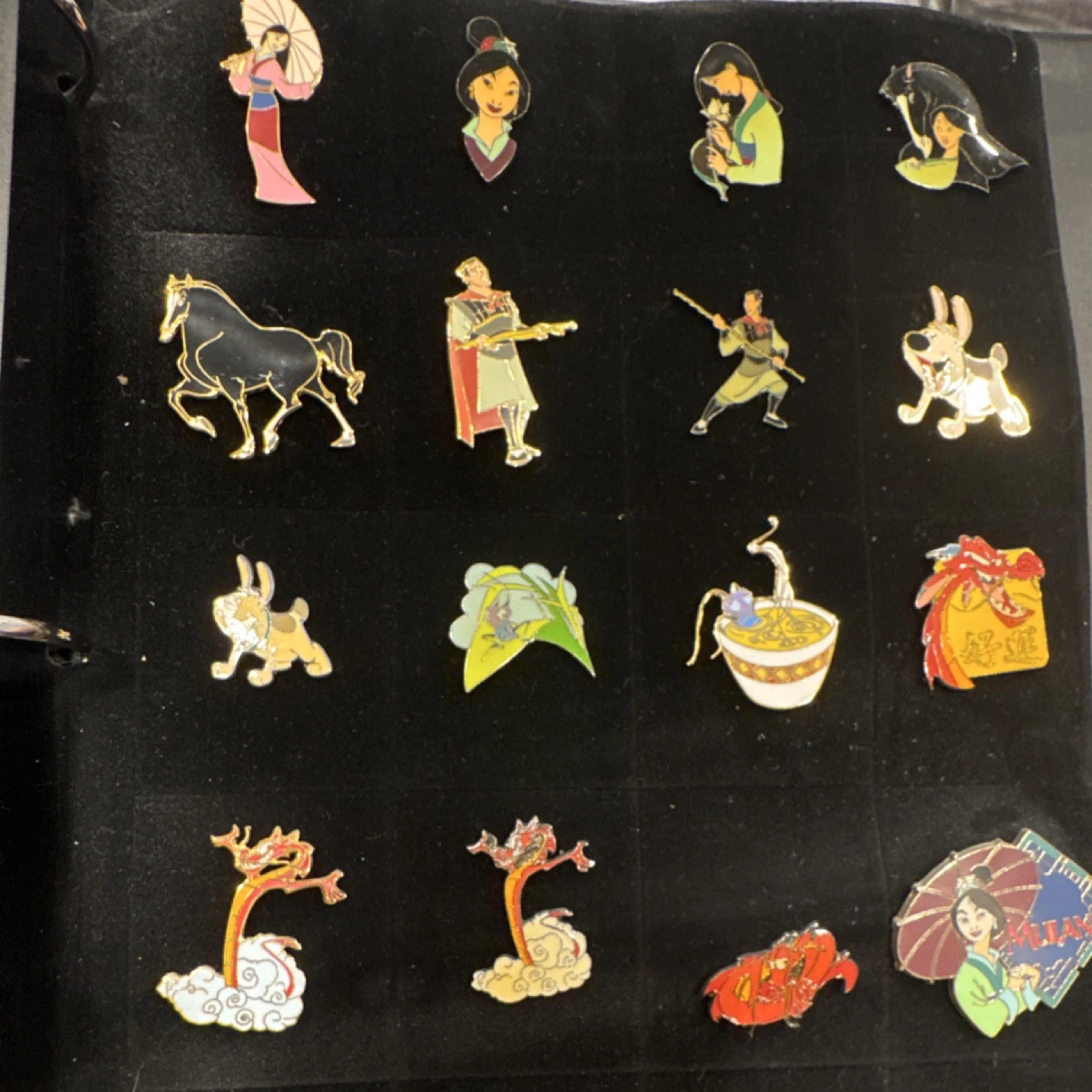 Disney Mulan Character Pin Set Mushu Cri-Kee Horse Dog Assorted Designs
