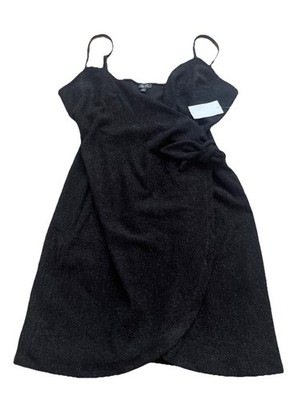 Lily Rose Dress Women s XXL Little Black Glitter Ruched Spaghetti Straps