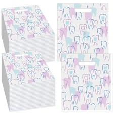 300 Pcs Dental Tooth Merchandise Goodie Bags for Hyginiest Dentist Patient Care