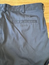 Mens Nike Golf Tech Dri-Fit Black Flat Front Tour Slit Pants 472532-010 34x32