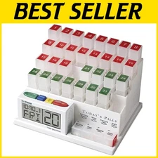 31-Day Monthly Pill Organizer with Talking Alarm