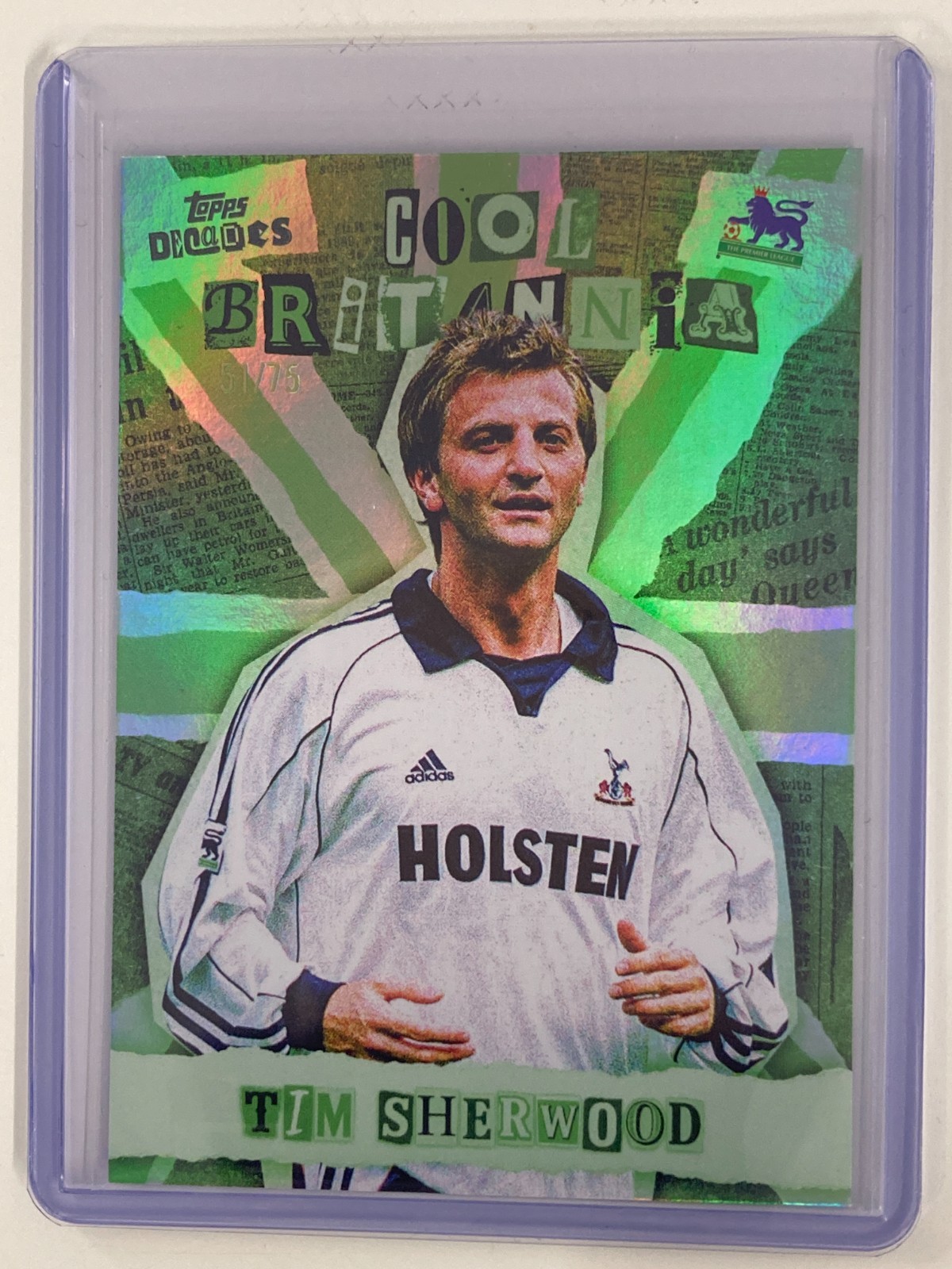 TOPPS DECADES 2025 TIM SHERWOOD TOTTENHAM COOL BRITANNIA 51/75. for sale on Ebay