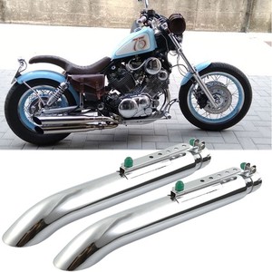 Silencieux échappement Inox Pour Yamaha Virago XV750 / XV1100S - Modèle Shortshots - Neuf Garantie 1 An