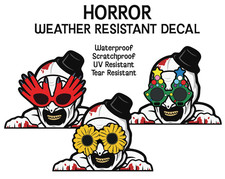 Horror Peeking Art the Clown Decal   Weather ...