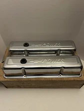 Vintage GM Small Block Chevrolet Chrome Valve Covers Bowtie
