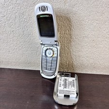 Motorola V600 Vintage Flip Phone T-Mobile - Black/Silver - Untested